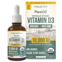 Organski vitamin D3 10.000 i.e. - rastlina D3, Vegan, Max Jakost Podjezične tekočine D3 Kapljice - 200% večja absorpcija, 100% rastlinsko osnovana oblika holekalciferola & Vegan D3, prilagodljivo odmerjanje (30 serviranja)