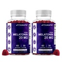 Vitamatski melatonin 20mg Gumiji za odrasle, 30 Servingies - 60 Count - Ne-Habit Oblikovanje dodatek (Pack of 2)