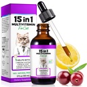 Cat multivitamin,15 v 1 Cat Vitamini Tekoče kapljice Dopolnila za zdravje srca, kosti, Joint, Koža in plašč, Bladder, Imunski sistem Podpora 60ml