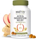 Matys Kislina in prebavne motnje Relief Gumies, Safe Antacid za občasno Reflux kisline in zgaga pri odraslih in otrocih 4 leta starosti +, Nizki sladkor, Gluten brezplačno, Vegan Gummy Izdelano z Apple Cider Vinegar, 40 št