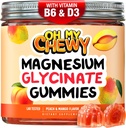 Napolnjeni Magnezij Glycinate Gumies 400MG - Visoka absorpcija za otroke, najstnike in odrasle - dodatek za spanje, mir in mišice sprostitev z B6 & D3 - Gluten Free & Vegan prijazno - 60 Count