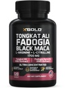 X Gold Health Tongkat Ali + Fadogia Agrestis + Črna Maca – Energija, Vitalnost in Stamina Booster za moške in ženske Made in USA