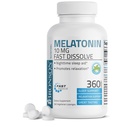 Bronson Melatonin 10 MG hitre raztapljanje pepermint tablete, spodbuja sprostitev, 360 Žvečljive vegetarijanske Lozenges