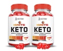 Upravičeni laboratoriji (2 paket vžiga Keto ACV Gummies Advanced 1000MG Ignite Keto Gummies Formula Apple Cider Vinegar Formulated with Pomegranate Beet Juice Powder B12 Vegan Non GSO 120 Gummies