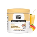 Wonderbelly Bloat + plin Relief, ekstra moč žvečljive tablete, s 125 mg simetikona, brez smukca ali barve, Mango Smoothie, 42 Število