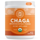 Vimergy USDA Organic Wild Chaga Gobe Extract Powder, 166 Servisi – Idealno v Chaga čaj, kava, napitki – Kardiovaskularna podpora - Košir, Vegan, Brez Gluten, Paleo - Čista Chaga, Brez polnil (250g)