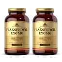 Solgarsko laneno olje 1250 mg - 100 mehčalcev, pakiranje 2 - koncentrirani rastlinski vir omega-3 alfa-linolne kisline (ALA) - ne-GMO, gluten prost - 100 skupnih servingov