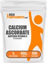 BulkSupplements.com Kalcijev askorbat v prahu - puferirani vitamin C, kalcij dodatek z vitaminom C - Gluten brez, 1g na serviranje, 500g (1,1 lbs) (Pack of 1)