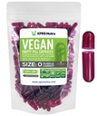 XPRS Nutra Size 0 Prazne kapsule - 100 Štetje Prazne Veganske kapsule - Vegetarijanske tablete - DIY Zelenjavna kapsula Polnjenje - Veggie Pills caps for Do-it-Yourself Supplements (Purple Carrot)