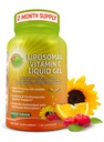 Liposomski vitamin C Tekoči gel Kapsule - 1100mg - Made with Organic Acerola Češnje, Visoka moč Vitamin C Liposomska Imunska podpora dodatek z izboljšano absorpcijo in biorazpoložljivost - 120 števk