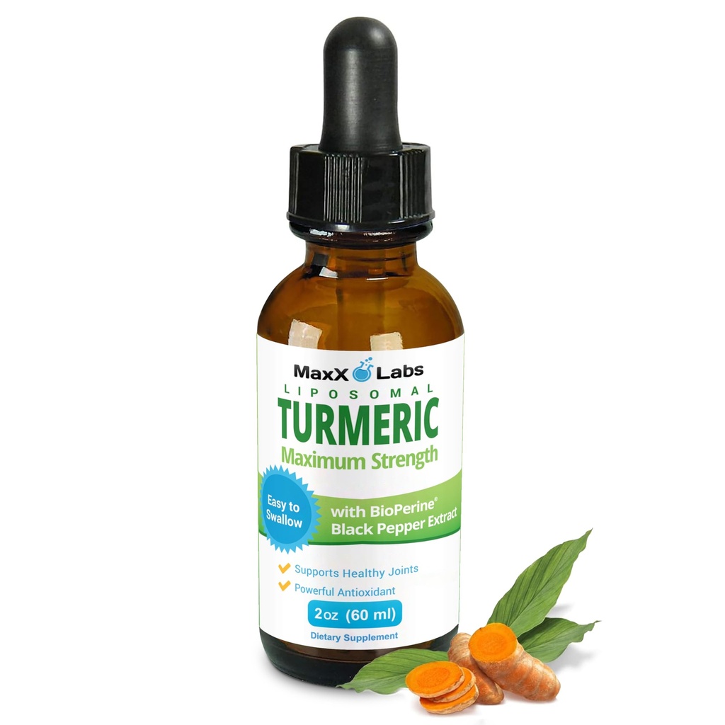 Kurkumin z izvlečkom črnega popra - najvišja jakost 800mg - Antioksidant - Tumerski dodatki w/Bioperin - Non-GMO - 2 Fl Oz