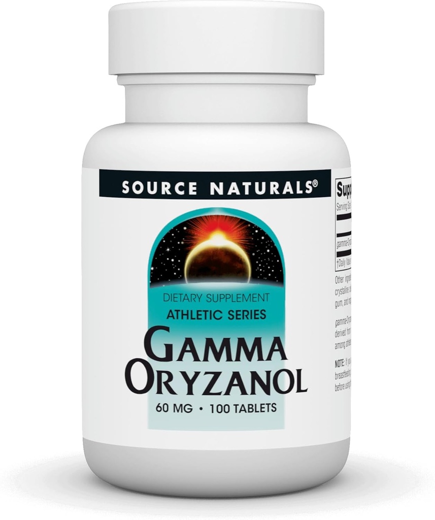 Vir Naturals Gama Oryzanol 60 mg - Athletic Series Dietary Supplement - 100 tablet
