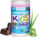 Otroci Organic Super Greens Powder z sadjem in zelenjavo - All-In-One Kids Multivitaminski narejen iz pravih rastlin - Brez sintetičnih vitaminov, brez polnil ali veziv, brez dodanega sladkorja.