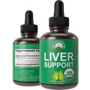 USDA Organic Jetra Cleanse Detox & Popravila. 6-v-1 Tekoče kapljice z organskim mlečnim osat, Artichoke Extract, in več. Nič sladkorja, Jetrna zdravstvena podpora Tinkture dodatek Alternative za kapsule