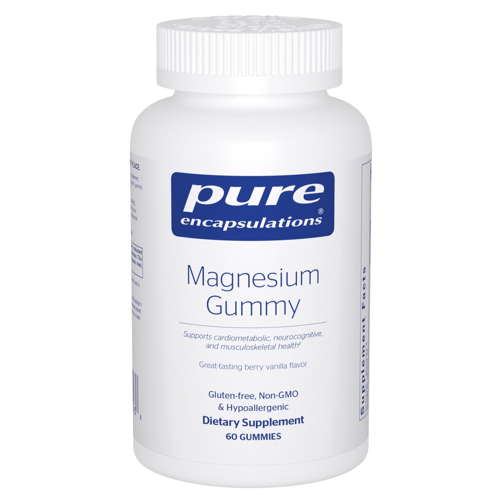 Čiste enkapsulacije Magnezij Gummy - magnezijev citrat - Podpira zdravje srca in sprostitev* - za otroke in odrasle - Vegan & <0,5g Sladkor na Gummy - 60 Gummies
