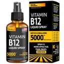 Vitamin B12 Podjezična Spray 5000 μg – Vegan Metilkobalamin Liquid B12 Boost Energy, Mood & Brain Health - Gluten-free, Non-GMO B12 Spray za moške in ženske - enostavno odmerjanje (5000 μg v 10 Sprays)