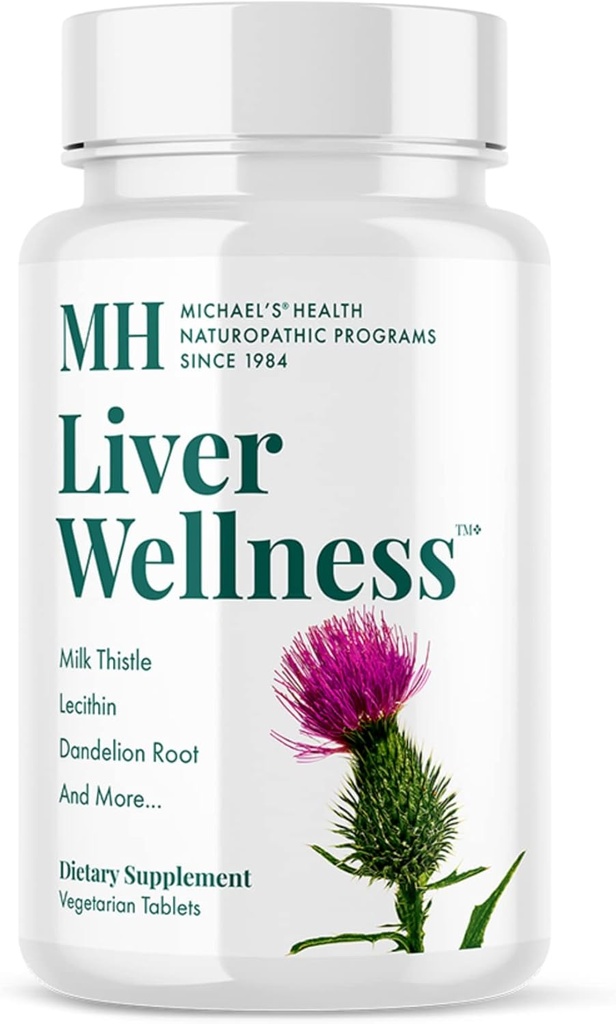 MICHAEL'S Health Naturopathy Programi Jetrna Wellness - 90 Vegetarijanske tablete - Vsebuje hranila za podporo jeter - Košir - 30 Služabniki
