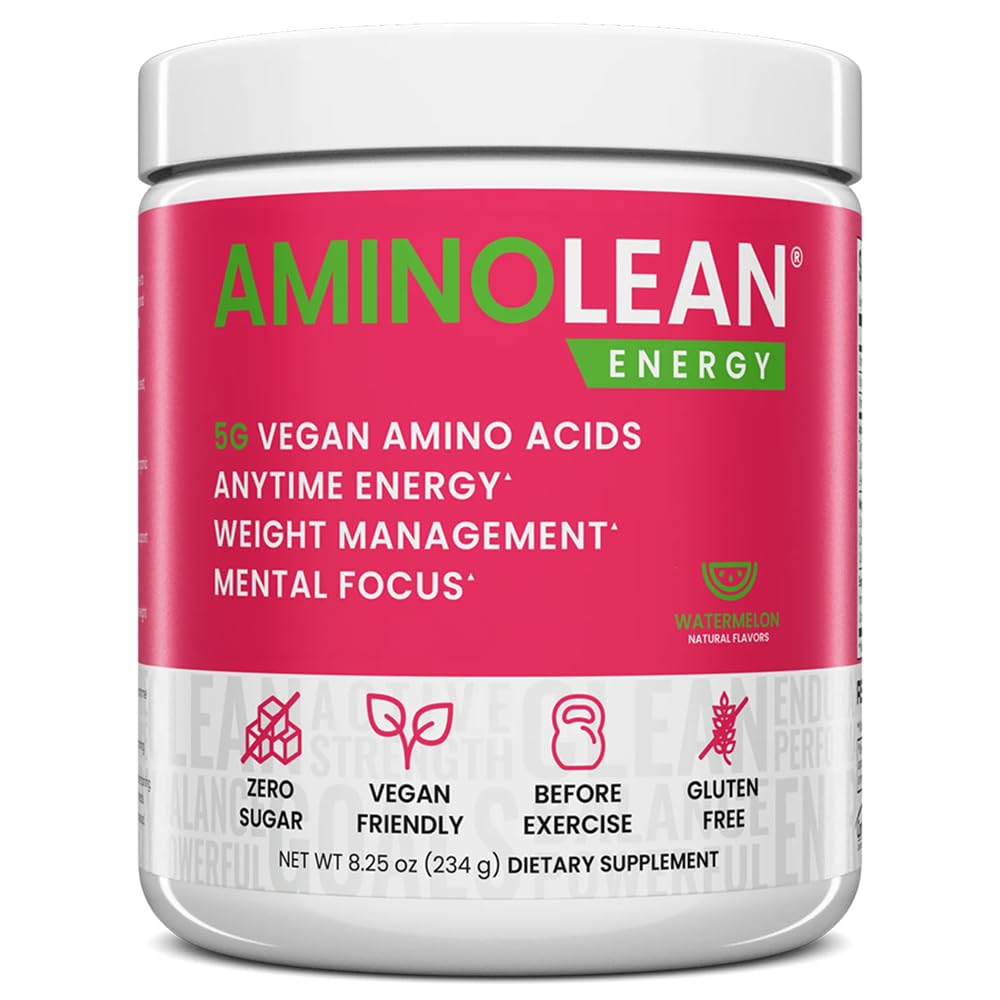 RSP Nutrition AminoLean Pre Workout Powder, Amino Energy & Hujšanje z BCAA Aminokisline & Naravni kofein, Preworkout Boost za moške in ženske, 30 Serv