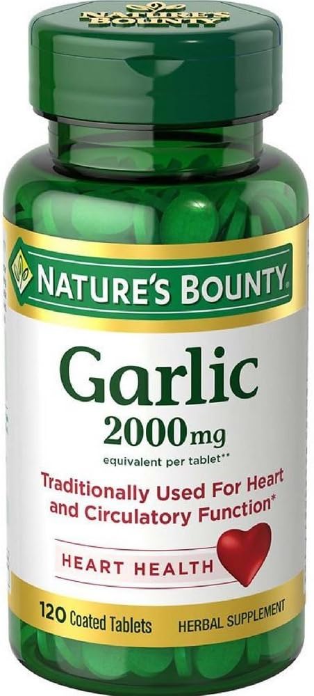 Bounty narave, (5 paketov) česen, 2000 mg, 120 obloženih tablet