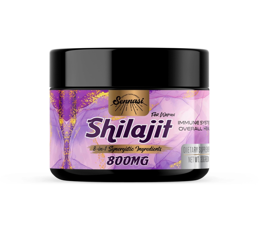 800Mg Shilajit Pure Himalaaan Organic, Shilajit Resin Največja moč zlata stopnje, Shilajit dodatek z 8-v-1 naravna mešanica & 85+ Trace Minerali za ženske, energetika in imuniteta,30 Grams