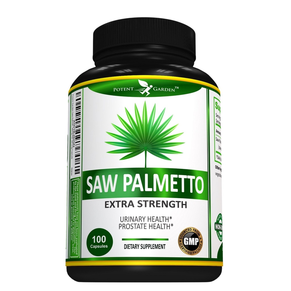 Močna vrtna žaga Palmetto 500 mg - Prostata dopolnila za moške - podpira zdravo uriniranje Frekvenca in pretok - Non GSO, 100 Saw Palmetto kapsule