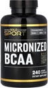 California Gold Nutrition Sport, mikronizirana BCAA, razvejane verige aminokislin, 240 Veggie kapsule