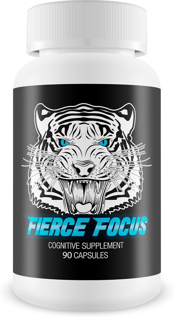 Fierce Focus- Naravne možganske funkcije Podpora - Spomin, Fokus & Clarity Formula - Optimalna zmogljivost Natural Nootropic and Cognitive Support Supplement - DMAE- 30 kapsul