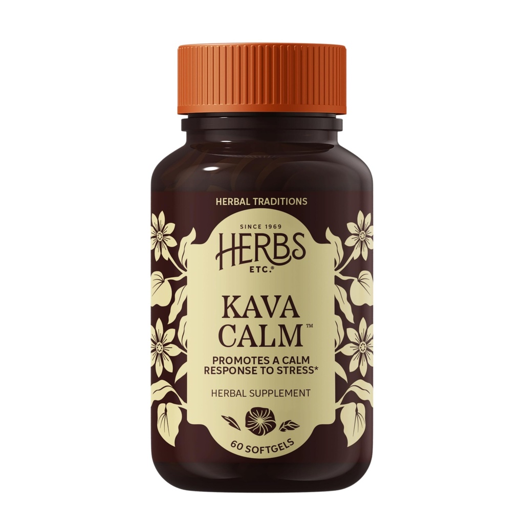 Zelišča Etc. Kava Calm Complex - Zeliščni dodatek za podporo naravne sprostitve - Podpira mirnega spanja - Živčno pomirjujoče dopolnilo - 60 softgels (60 strežbe)