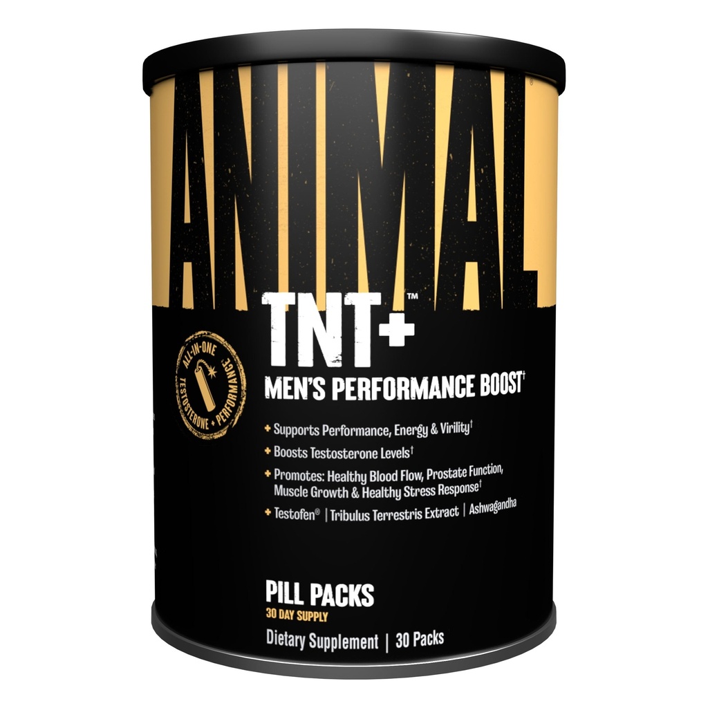Animal TNT+ - Podpora moškim, podpora prostati, podpora Adaptogenu in stresu, dušikov oksid