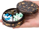 3 Compartment Metal tablet Organizer - Prenosna potovalna škatlica za žepno torbico, Daily Medicine Container, Vitamin in ribje olje imetnik, dopolnilno polje