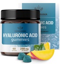 HERBAMAMA Hyaluronska kislina Gumies - 250mg Čista hialuronska kislina za lase, kožo in nohte podpora - Vegan, Non-GMO kože elastičnost dodatek - 60 pektin-based mango-Flavored žveči