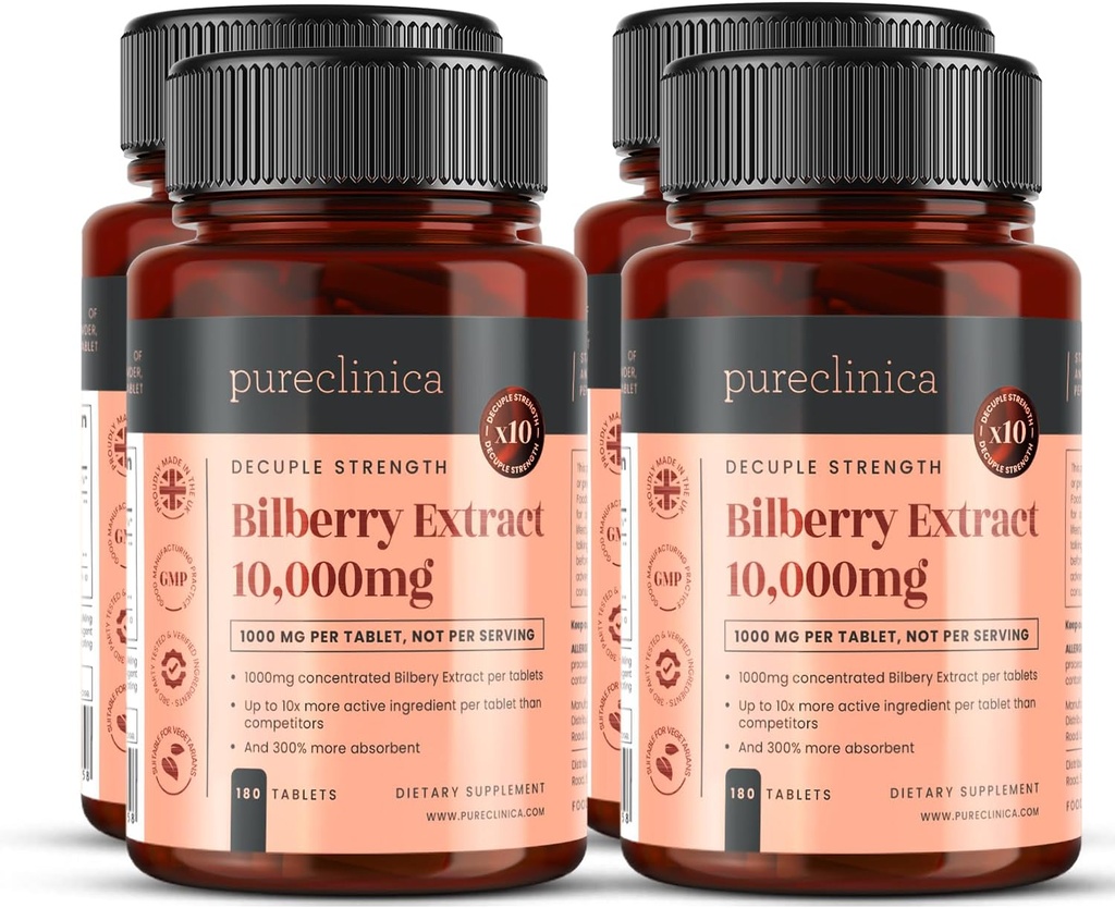 Izvleček borovnice 10.000mg x 720 Tablete (4 steklenice) - 10 X Več antocianidinov na tableto kot večina drugih