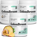 ColonBroom Psyllium Husk Powder with Stevia (tropski sadeži) - Colon Clease for Bloating Relief & Gut Health - Colon Broom Fiber Powder Drink - Vegan Fiber Powder Stevia dodatek, 150 Servings