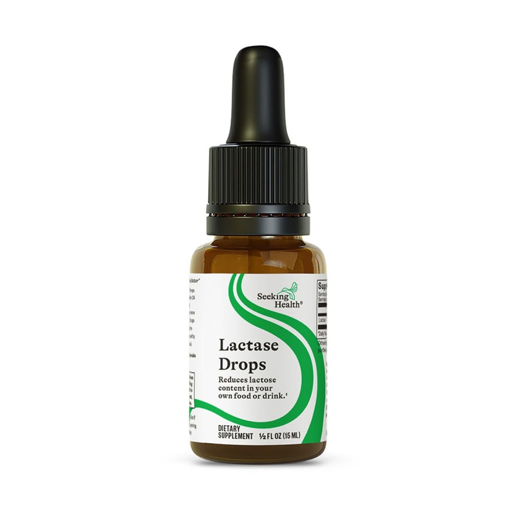 Iskanje zdravstvenih kapljic laktaze - Tekoči dodatek z encimom laktaze za mlečno intoleranco - Intolerančna podpora za prebavo - Laktaze Enzyme dodatek - 0.50 Fl oz, 52 Serving