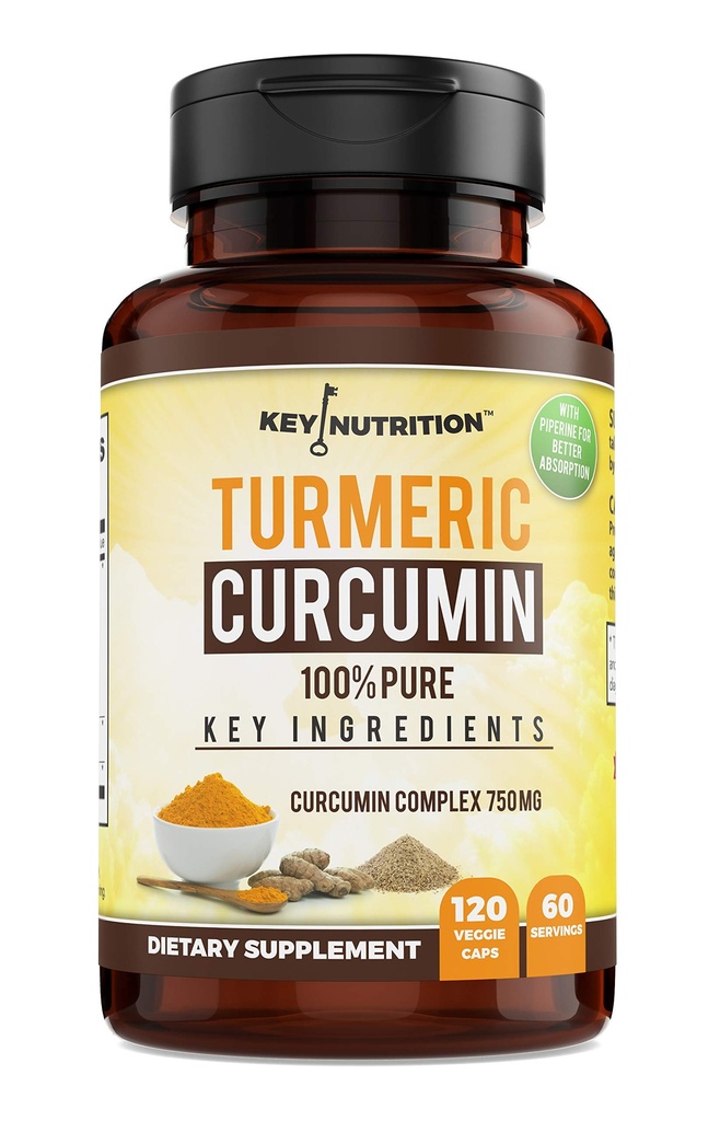 Kompleks kurkumina s piperinom 100% Pure - 120 kapsul