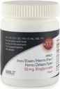 50mg. železov BISGLYCINATE (100 enot) ABBLO je Nežen na The Stomach & Lahko se vzame s hrano.