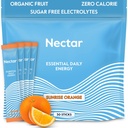 Nectar Energy Booster - Organic Caffeine, B12 & Elektroliti - Sugar Free & Zero Calorie – Zdrava kava, Energy Drink & Soda Alternative – Hidracija in energijski dodatek (Orange 30 Powder Packets)