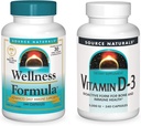 Vir Naturals Wellness Formula in 5000 iu Vitamin D-3, 240 Kapsule v vsaki steklenici