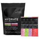 Sports Research® Hydrate Electrolytes Powder Packets - brez sladkorja in naravno aromatiziran z vitamini, minerali in kokosovo vodo - Podpira Hidracija - 32 Paketi - Variety Pack