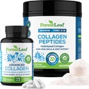 GozdLeaf Collagen dopolnila paket - 2 v 1 Hidralizirani kolagen peptidi v prahu in kolagen tablete - Grass Fed govedo kolagen za ženske in kolagen za moške