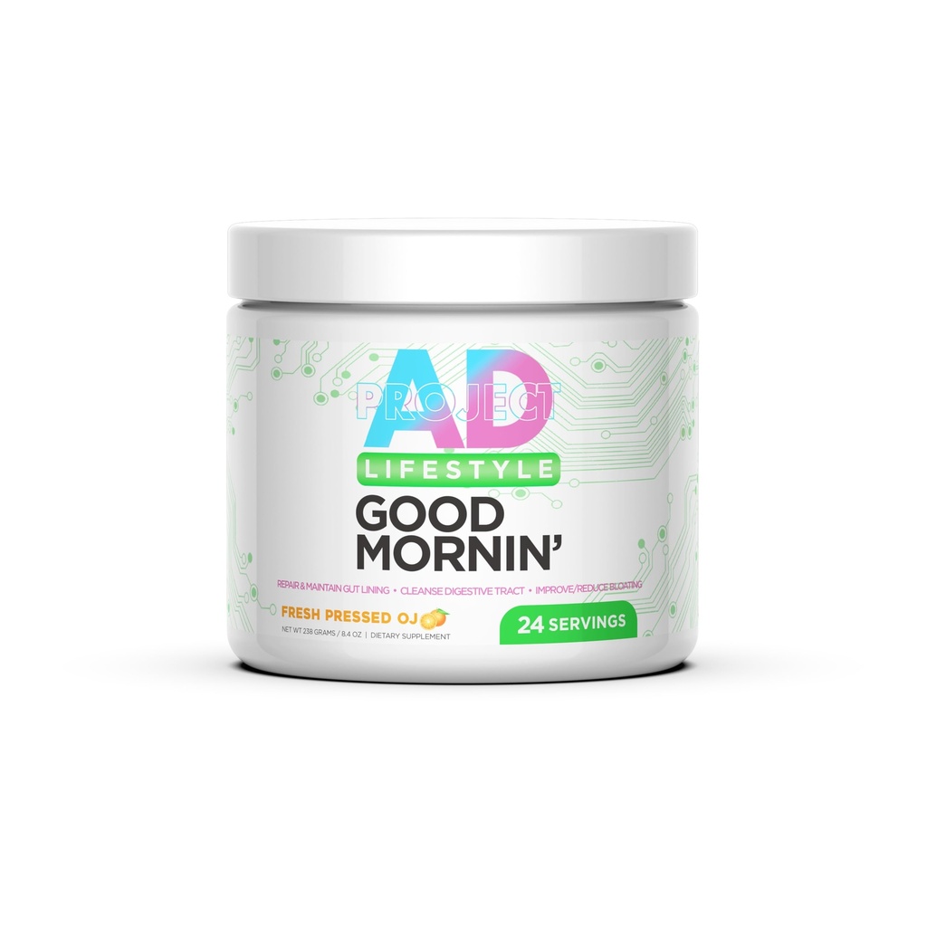 Projekt AD Life Dobro jutro Detox in Performance Drink, naravno aromatiziran in oblikovan z L-GLUTaminom, Apple Cider Vinegar, in Aloe Vera (24 Serving, Fresh Pressed Orange Juice)