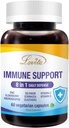 Lovita Imunska podpora 8 v 1, Elderberry z cinkom in vitaminom C, vitaminom D, selenom in echinacea, andrographis, Sibirski ginseng - Immune Booster dodatek, 60 Vegetarijanske kapsule