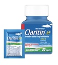 Klaritin Alergija Medicina za odrasle, 24-urna ne-zasoplost Loratadin 10 mg tablete, antihistaminik, 30 tablet + 1ct On-The-Go Relief