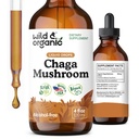 Kapljice iz gob divje in organske čaga - Imunska podpora z ekstraktom Chaga - Tekoča goba dodatek za imuniteto - Vegan, Sugar & Alkohol brez tinkture - 4 fl oz