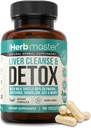 Nora Ross Herbmaster jetra čiščenje Detox in popravila – 27-v-1 Zeliščna jetra podpora dopolnilo za moške in ženske – Milk Thistle dodatek w/Artichoke Extract, Choline, cink & Dandelion Root – 45 Servisi