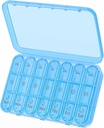 Daviky tedenske tablete Organizator 3 krat na dan, velike 7 dan tablete Box 3X na dan z ločenim zabojnikom, Prenosne potovalne tablete Primer za zdravila, vitamini, ribje olje in dodatki