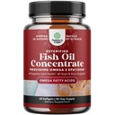Omega 3 ribje olje dodatek - EPA DHA ribje olje Omega 3 dodatek z imunskim spodbujevalec možganov vitamini - Burpless 2000 mg na služijo za Mood Boost podporo jeter in podporo PMS pomoč