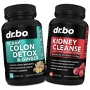 Colon Cleanser Detox & Ledvice čiščenje - 15 dan Colon Cleans tablete z ingver & ledvice Detox podpora dodatek brusnica - Bowel gibanja dopolnila za črevesno želodčno napihnjenost črevesje in ledvice