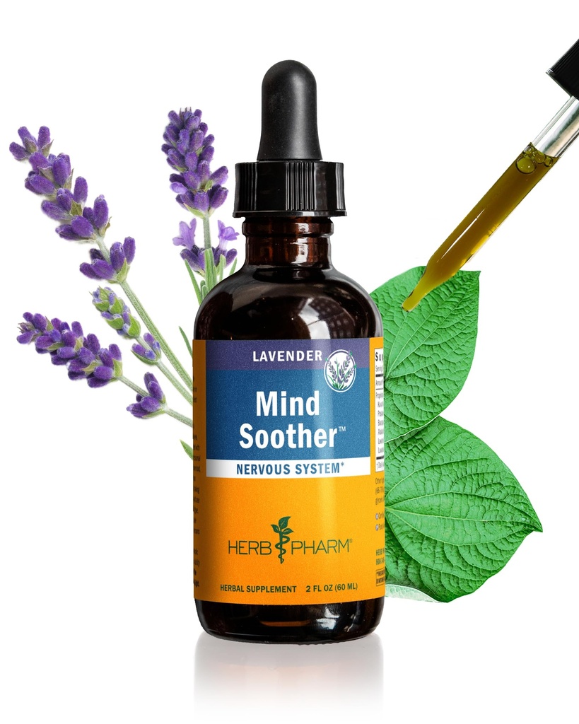 Herb Pharm Anksioznost Soother Liquid Herbal Formula z Kava Extract in sivke esencialno olje za blago in občasno podporo anksioznosti* - 2 Ounce