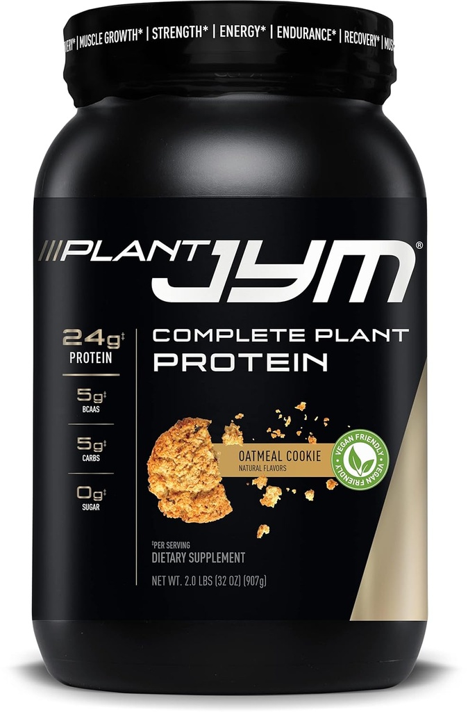 Rastlina JYM Oatmeal Piškotek Gourmet Mlekarna brez beljakovin za regeneracijo, 5g BCAA, laktoza brez, Gluten brezplačno za moške in ženske 2 kg
